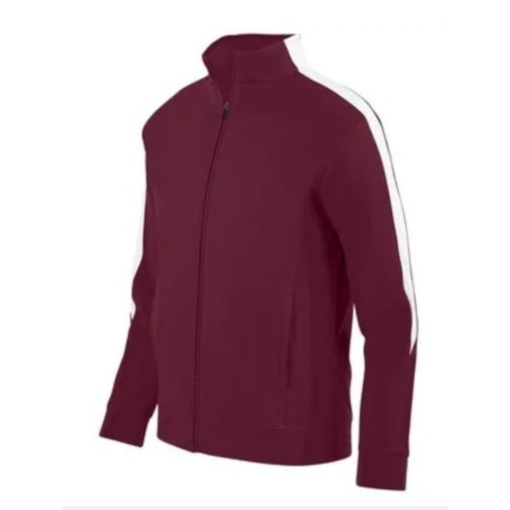 Augusta Sportswear Youth Medalist Full Zip Jacket 2.0 #4396 Maroon/White - M